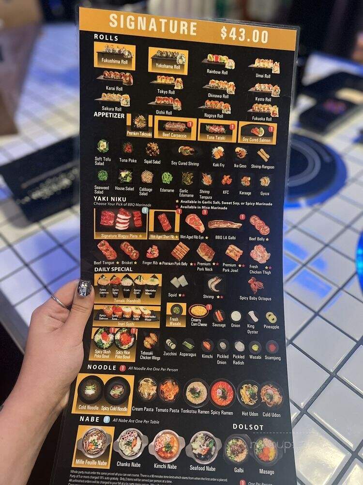 Shin Yakiniku Japanese BBQ - Las Vegas, NV menu_pic