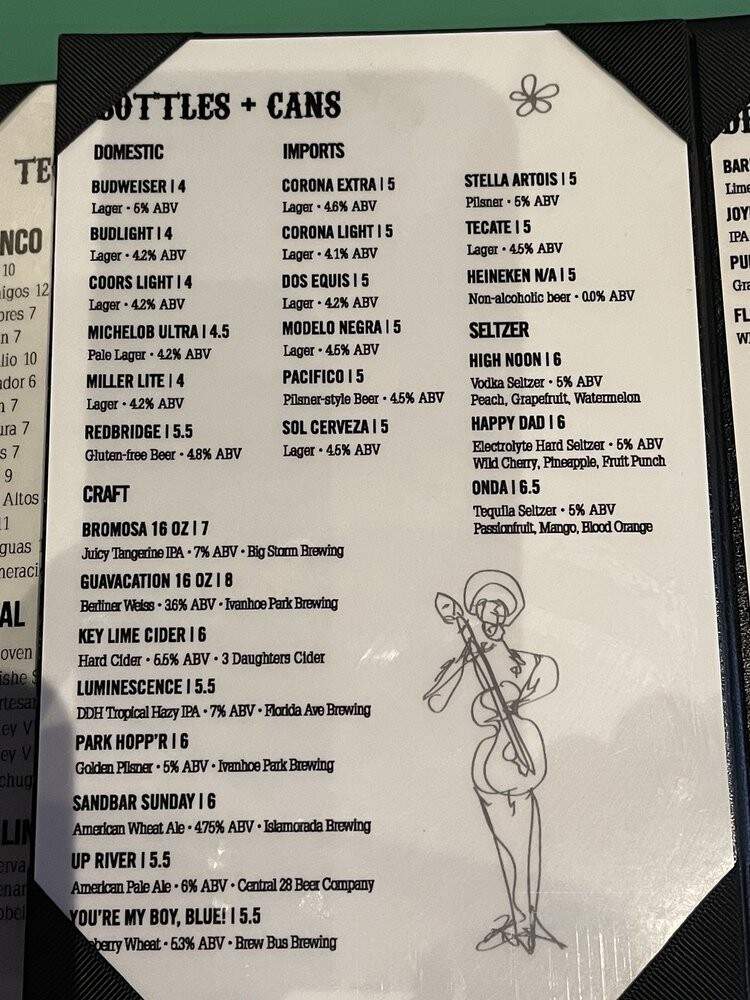 Barrio - Orlando, FL menu_pic
