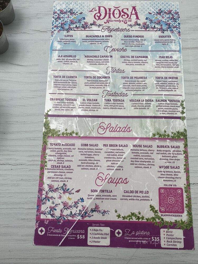 La Diosa Taqueria - Miami Lakes, FL menu_pic