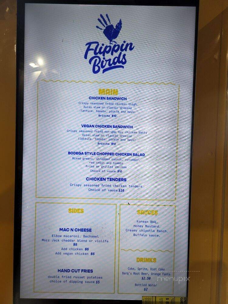 Flippin Birds - New Orleans, LA menu_pic