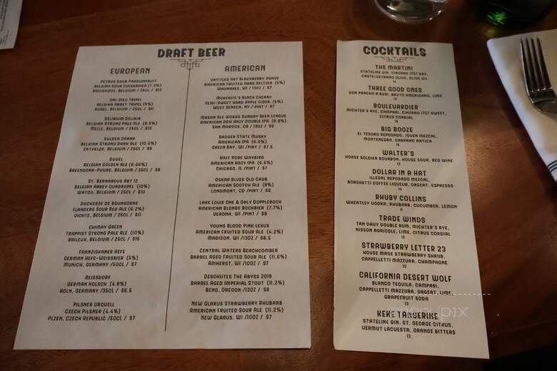 One & Only - Madison, WI menu_pic