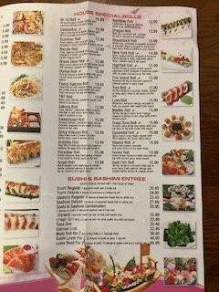 Sakura 22 - Woodstock, VA menu_pic