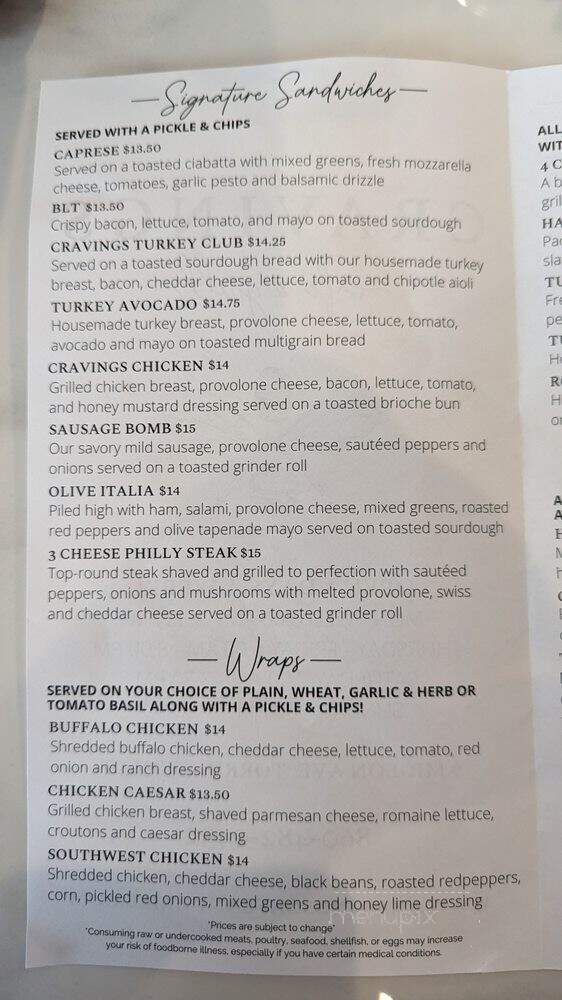 Cravings - Torrington, CT menu_pic