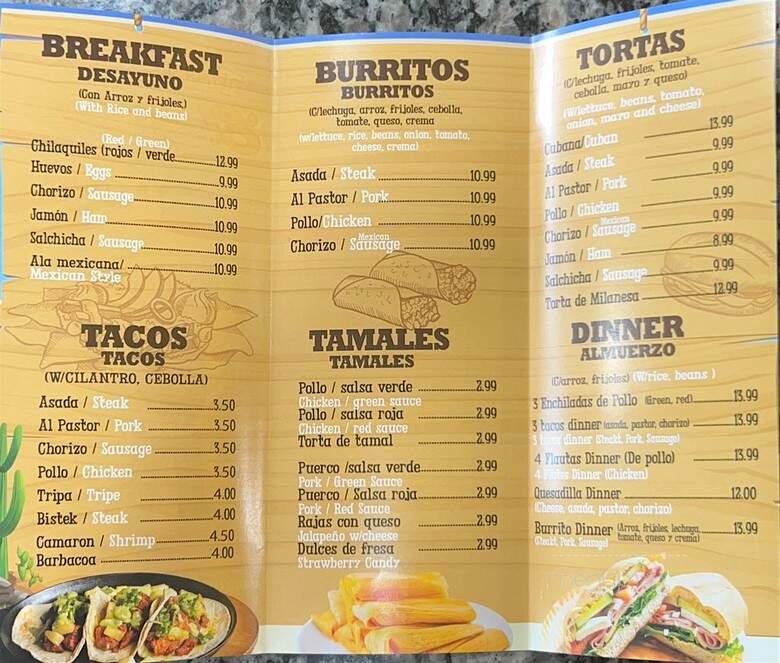Tamales El Guero - Wadsworth, IL menu_pic