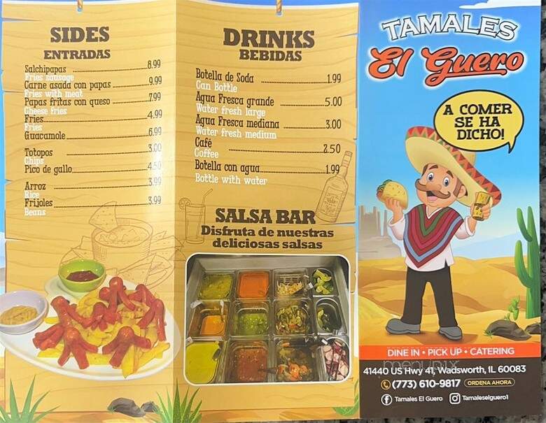 Tamales El Guero - Wadsworth, IL menu_pic