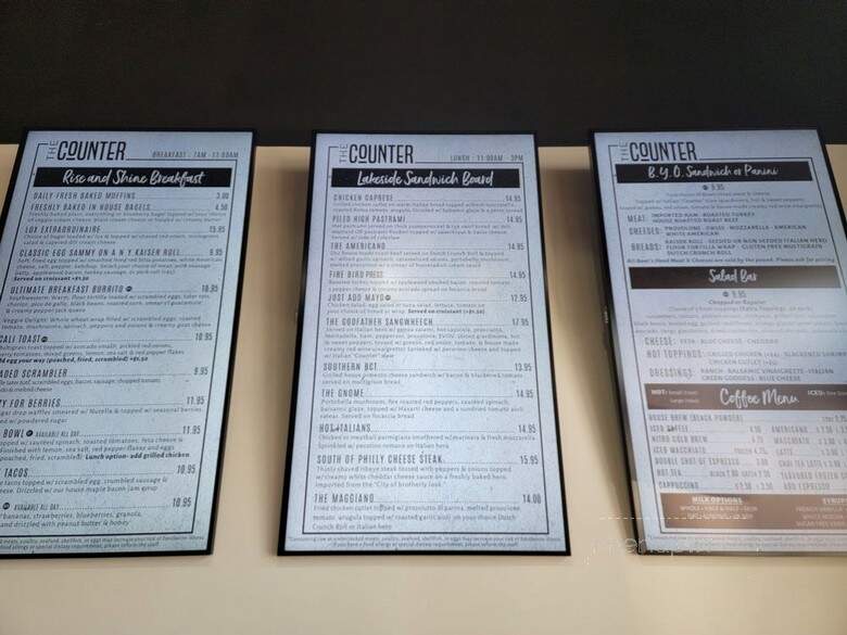 The Counter - Mooresville, NC menu_pic