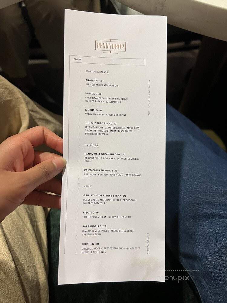 Pennydrop Bar+Kitchen - Saint Louis, MO menu_pic