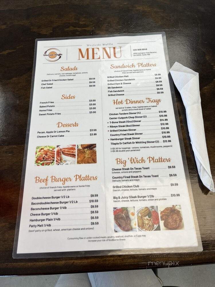 Westside Waffle - Decatur, GA menu_pic