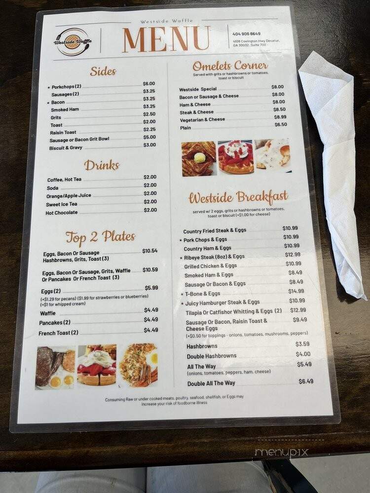 Westside Waffle - Decatur, GA menu_pic