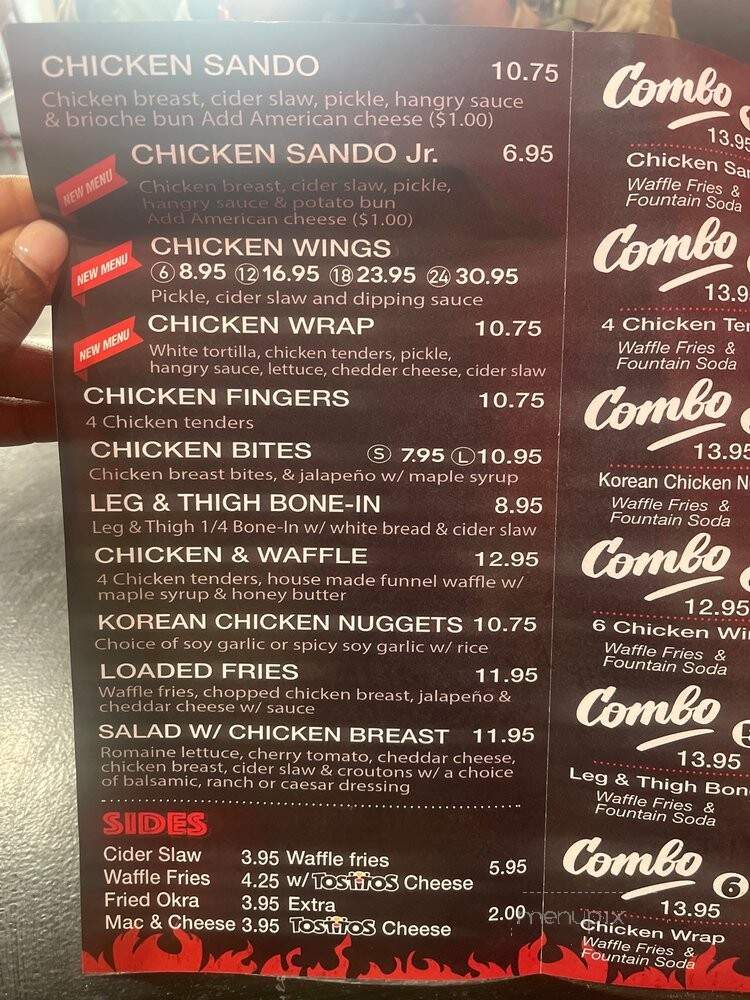 Hangry Joe's Hot Chicken - Alexandria, VA menu_pic