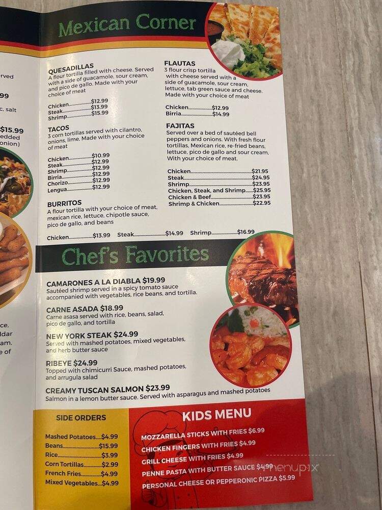 Los Tres Amigos Tex-Mex & Italian Cuisine - Alexandria, VA menu_pic