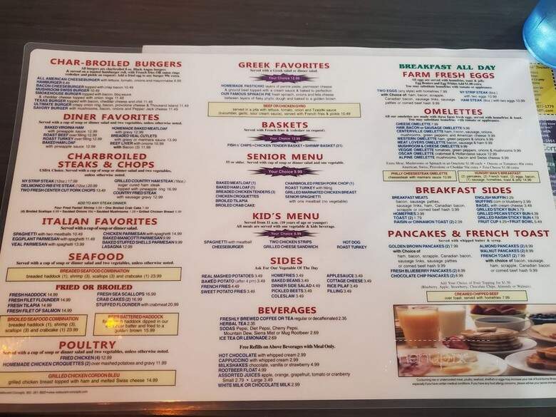 Centerville Diner 2 - Mount Joy, PA menu_pic