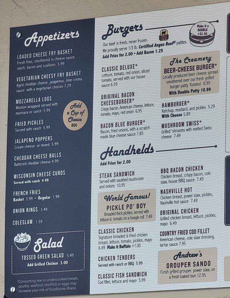 West Bend Creamery - West Bend, WI menu_pic