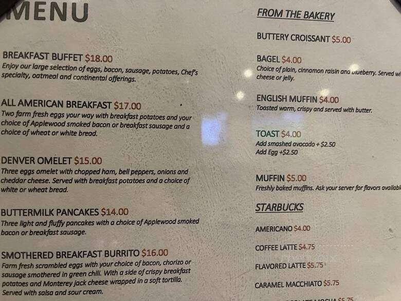 Tree House Restaurant - Westminster, CO menu_pic