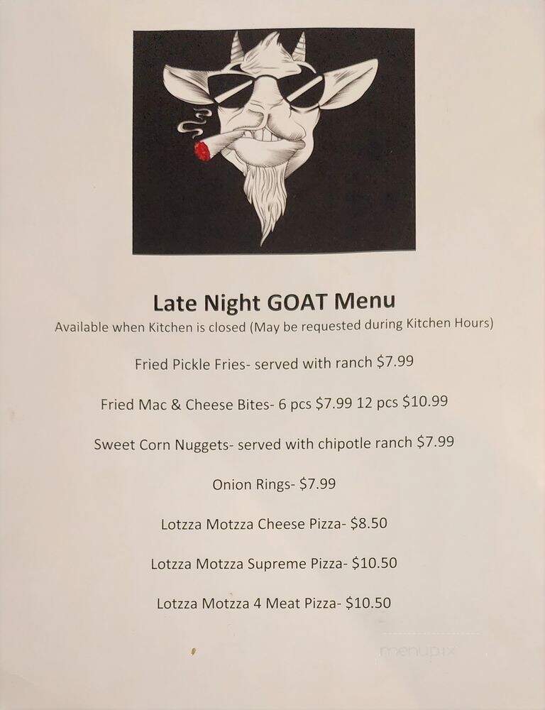 Smoking GOAT Pub - Des Moines, IA menu_pic