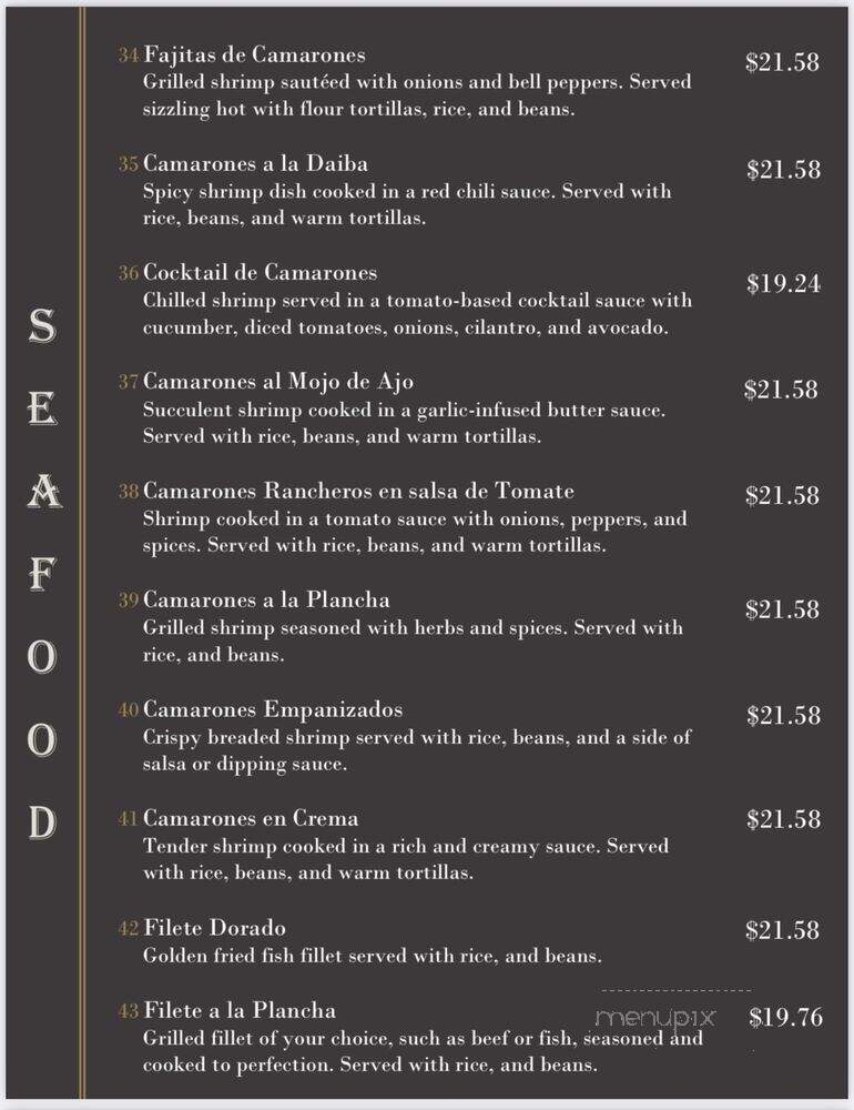 Villa's Restaurant - Ripon, CA menu_pic