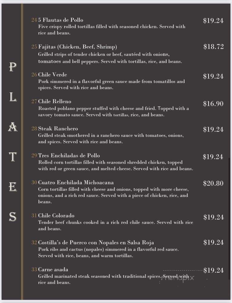 Villa's Restaurant - Ripon, CA menu_pic