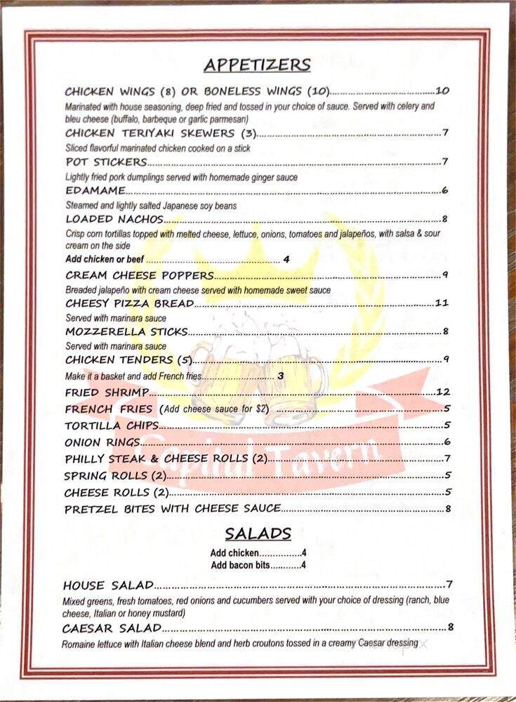 Capital Tavern - Philadelphia, PA menu_pic