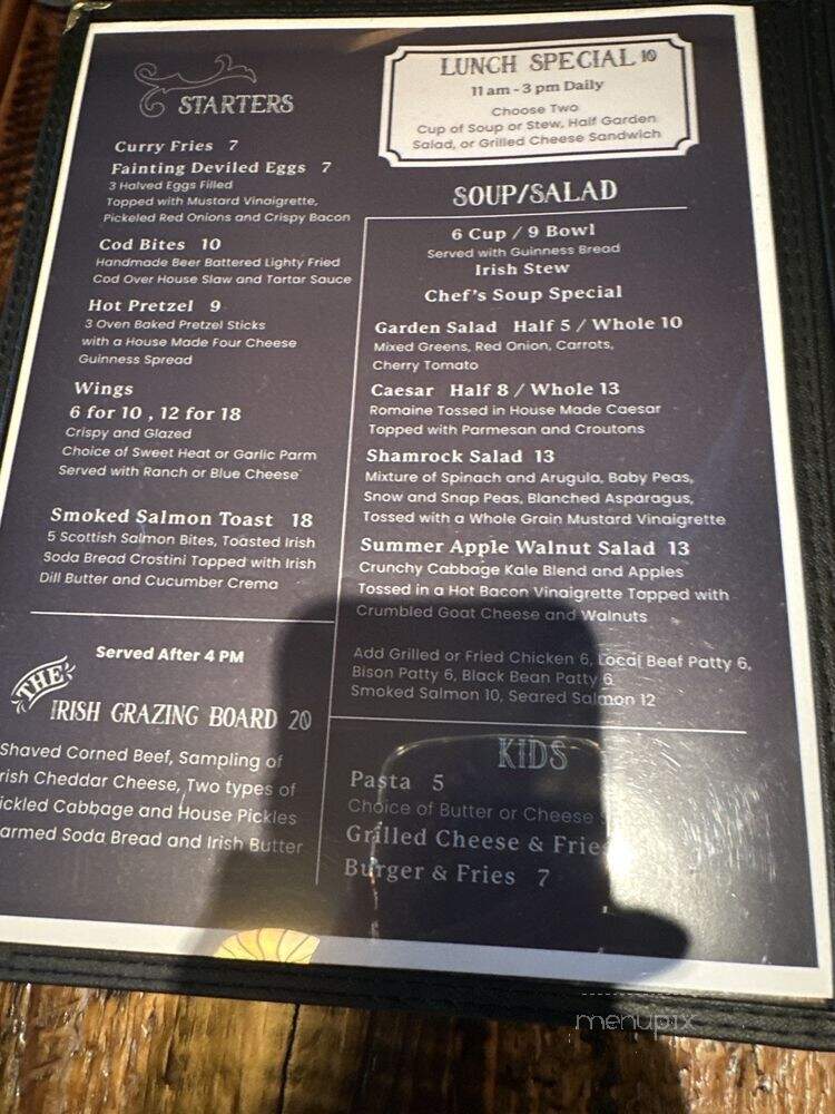 The Fainting Goat Pub - Livingston, MT menu_pic