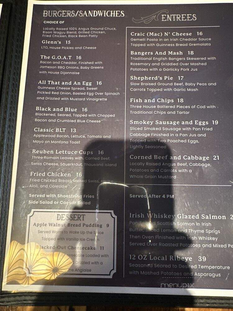 The Fainting Goat Pub - Livingston, MT menu_pic