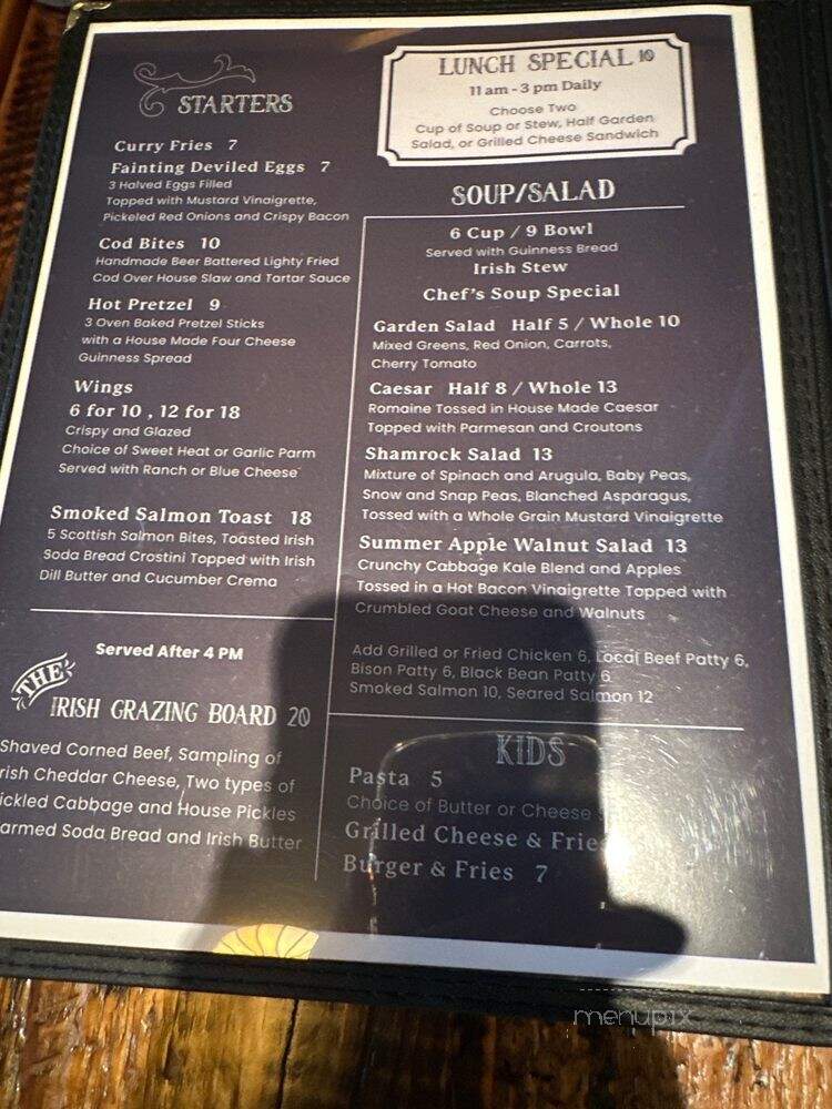 The Fainting Goat Pub - Livingston, MT menu_pic