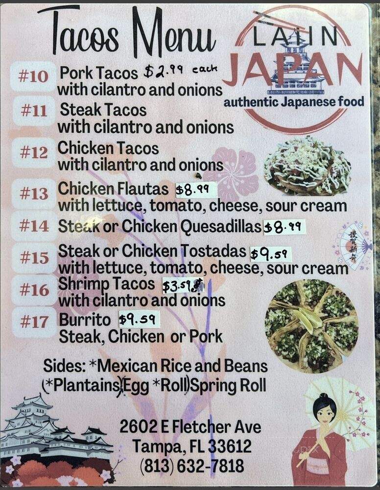 Latin Japan 2 - Tampa, FL menu_pic