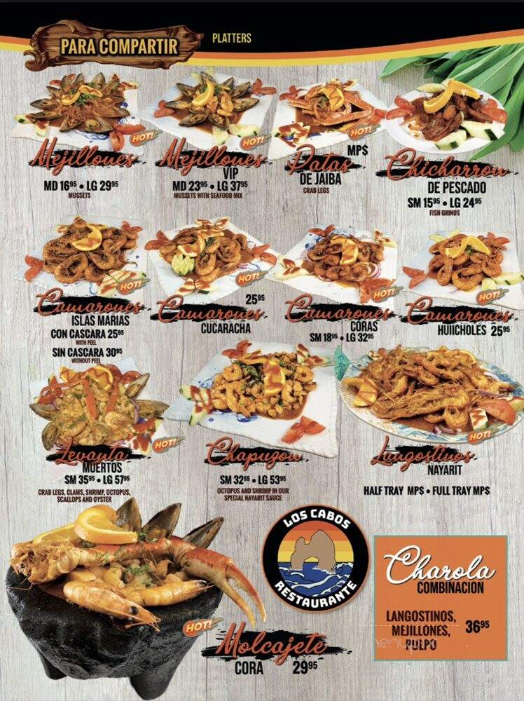 Los Cabos Restaurante - Hanover Park, IL menu_pic
