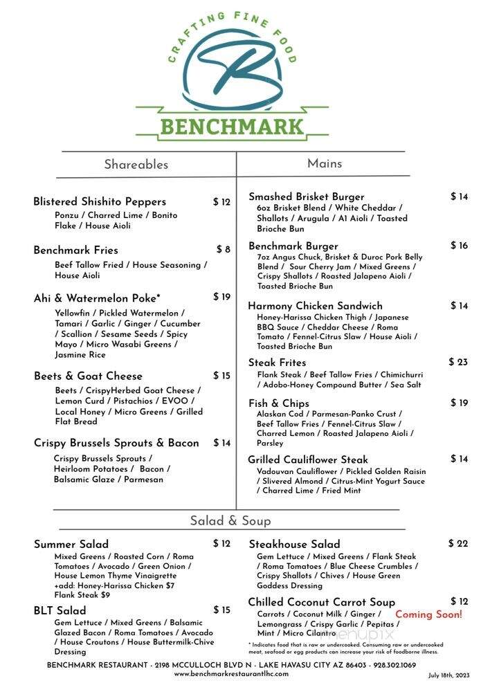 Benchmark Restaurant - Lake Havasu City, AZ
