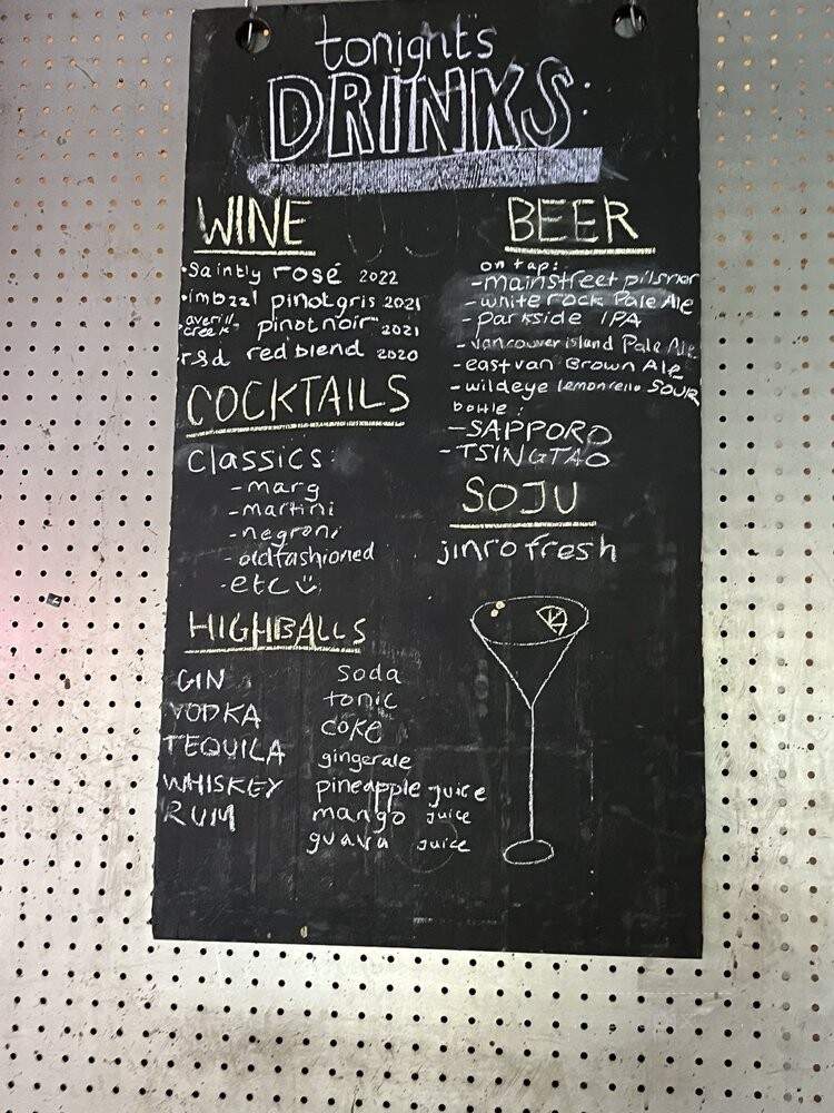 Miso Taco - Vancouver, BC menu_pic