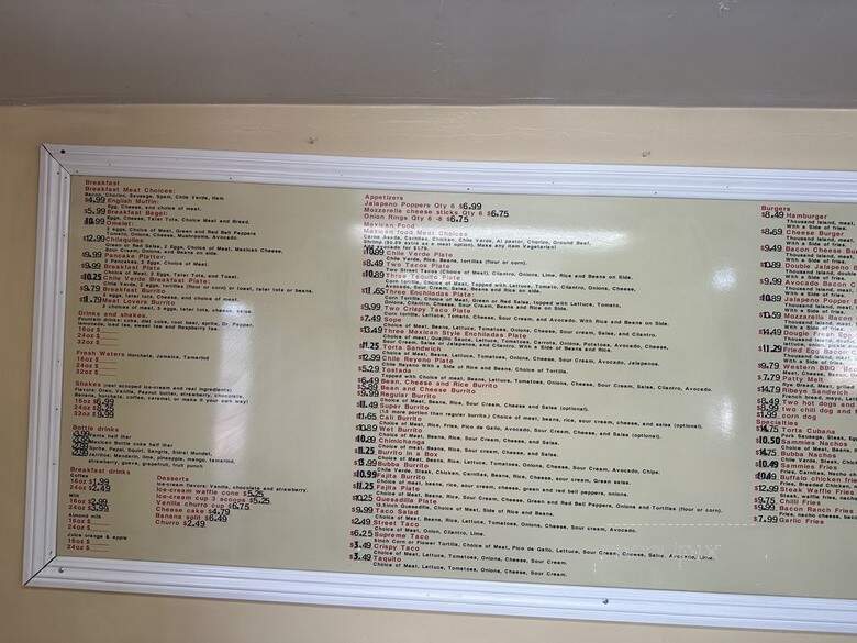 Sammie's Restaurant - Nicolaus, CA menu_pic