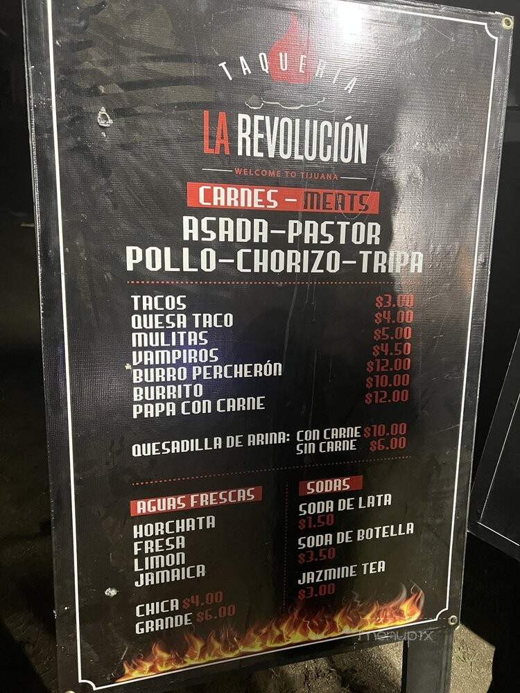 Taqueria La Revolucion - Fontana, CA menu_pic