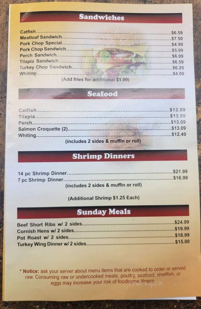 Mr B's Soul Food - Inkster, MI menu_pic