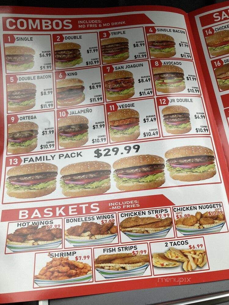 California Burger - Conway, SC menu_pic