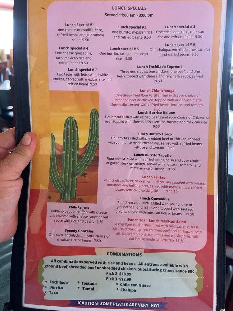 Panchitos Mexican Restaurant - Lawton, OK menu_pic