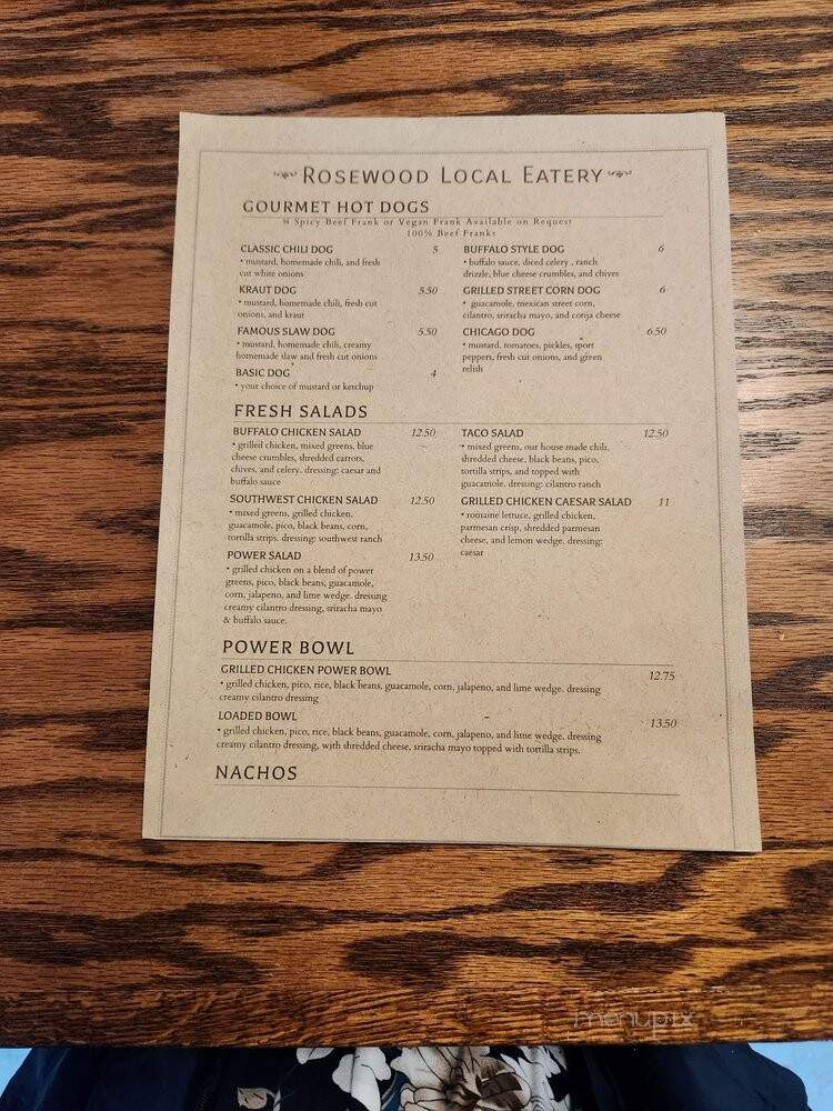Rosewood Local Eatery - Paris, TX menu_pic