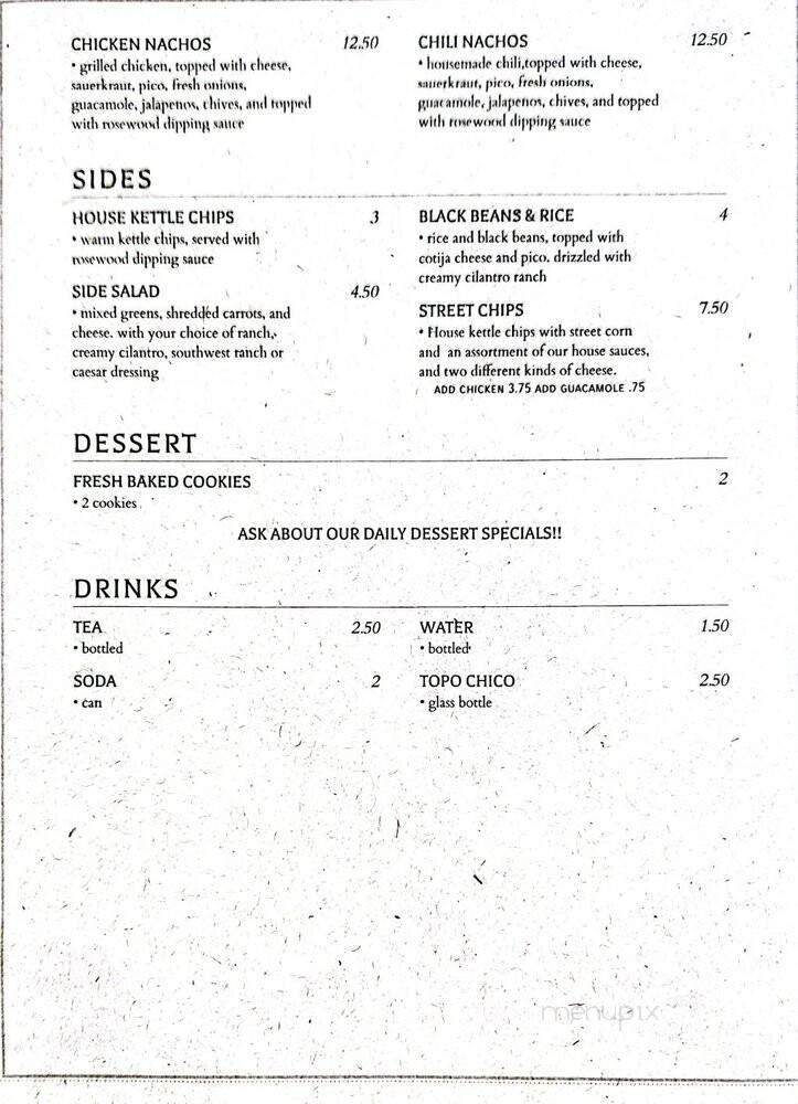 Rosewood Local Eatery - Paris, TX menu_pic