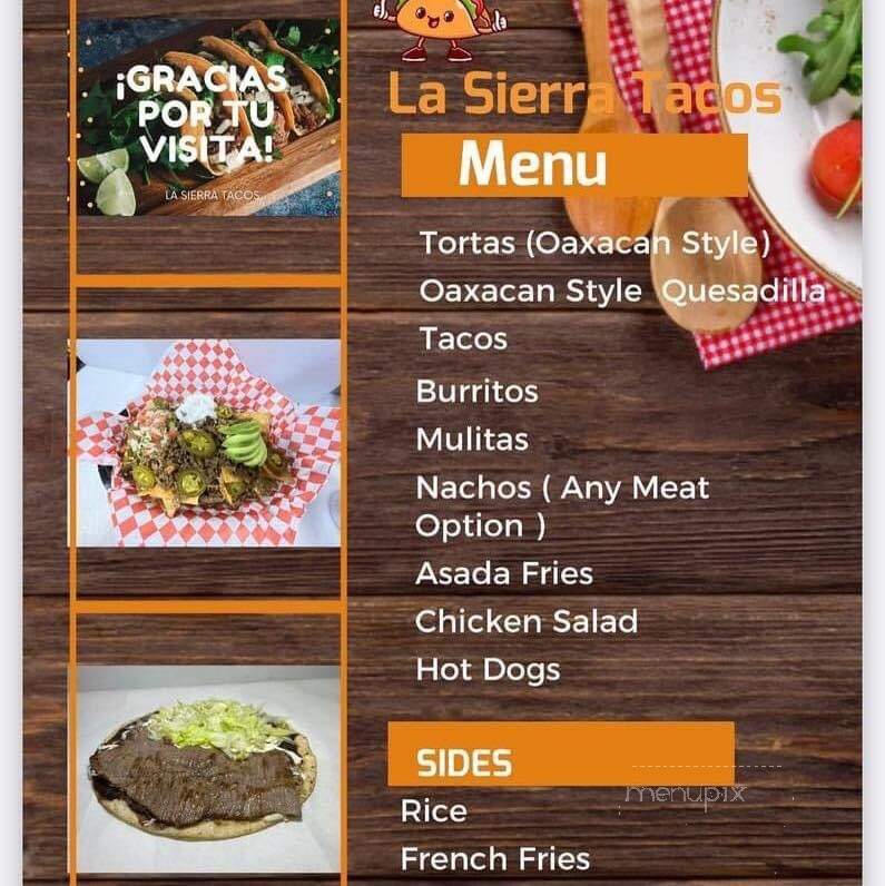 La Sierra Tacos - North Hollywood, CA menu_pic