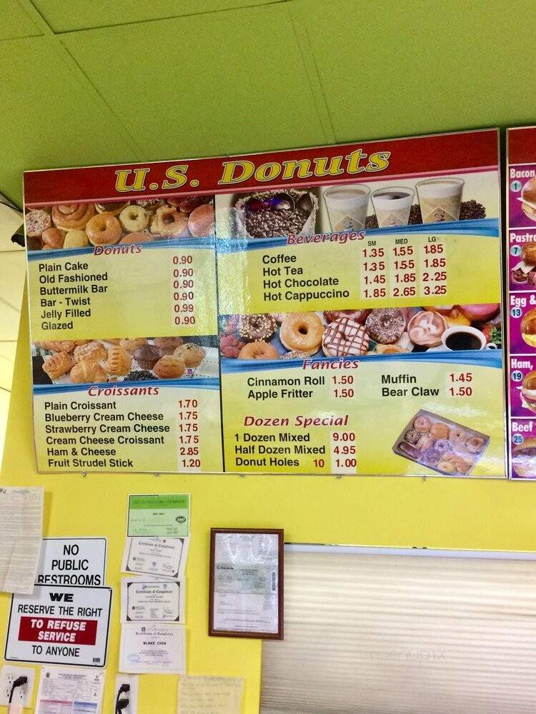 US Donuts & Sandwiches - La Puente, CA menu_pic
