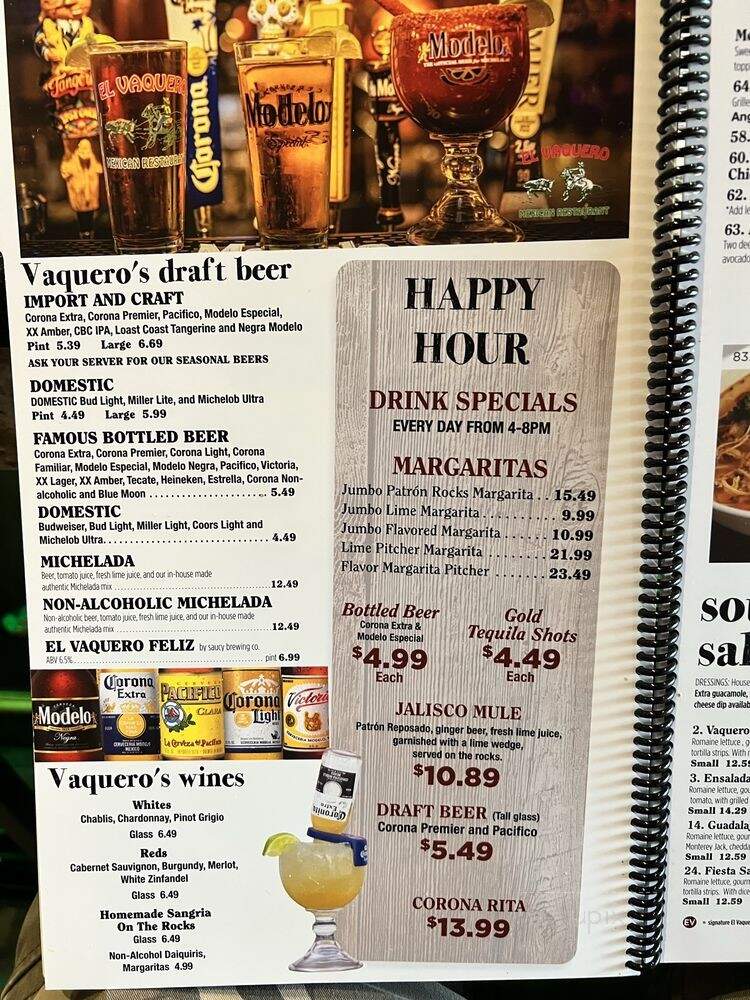 El Vaquero - Cincinnati, OH menu_pic