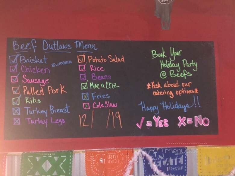 Beef Outlaws Bar and Grill - Mission, TX menu_pic