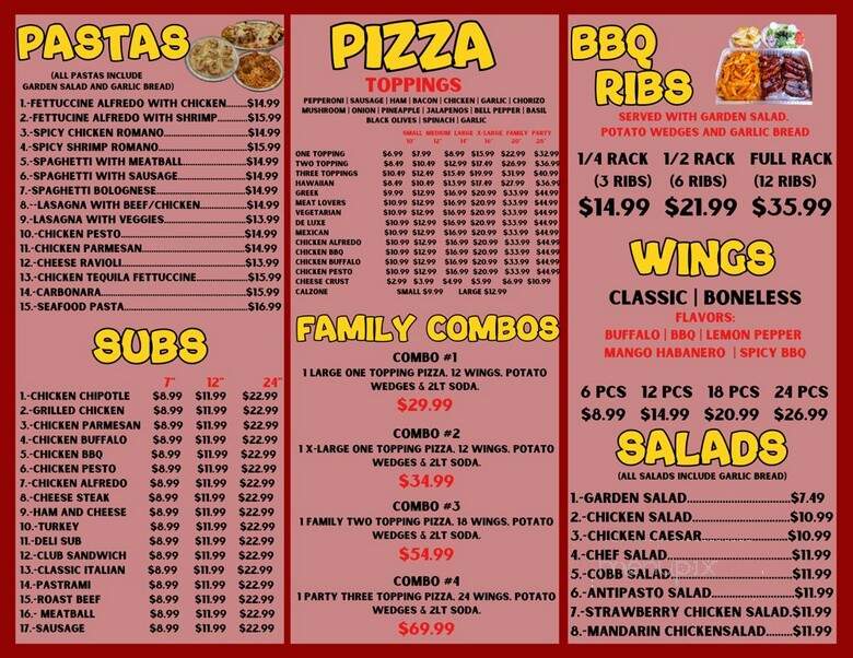 Porto Village Pizza #2 - Los Angeles, CA menu_pic