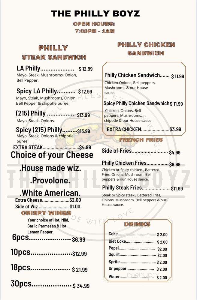 Philly Boyz - San Fernando Valley, CA menu_pic