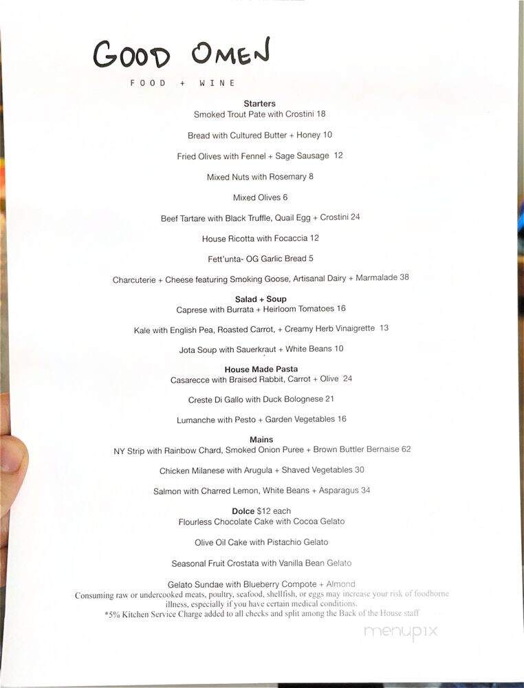 Good Omen - Zionsville, IN menu_pic