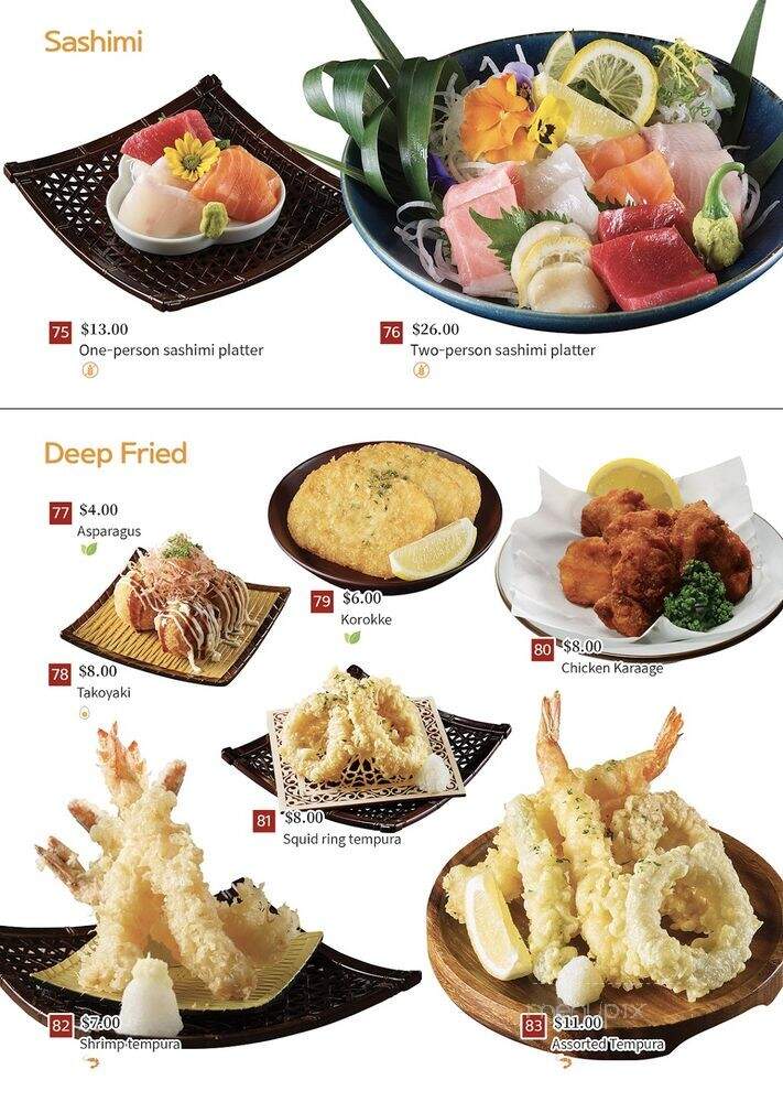 Sima Sushi - Washington, DC menu_pic