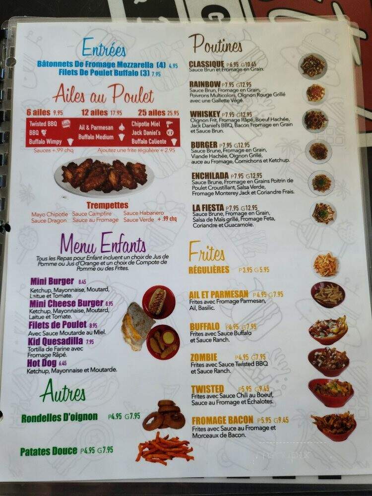 Twisted Burger - Montreal, QC menu_pic