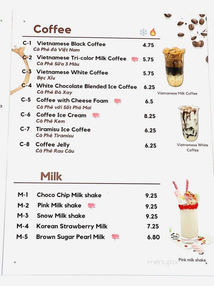 Sen Tea House - Irvine, CA menu_pic
