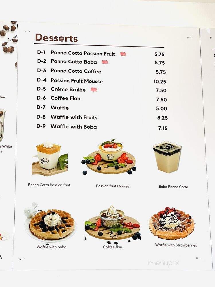 Sen Tea House - Irvine, CA menu_pic