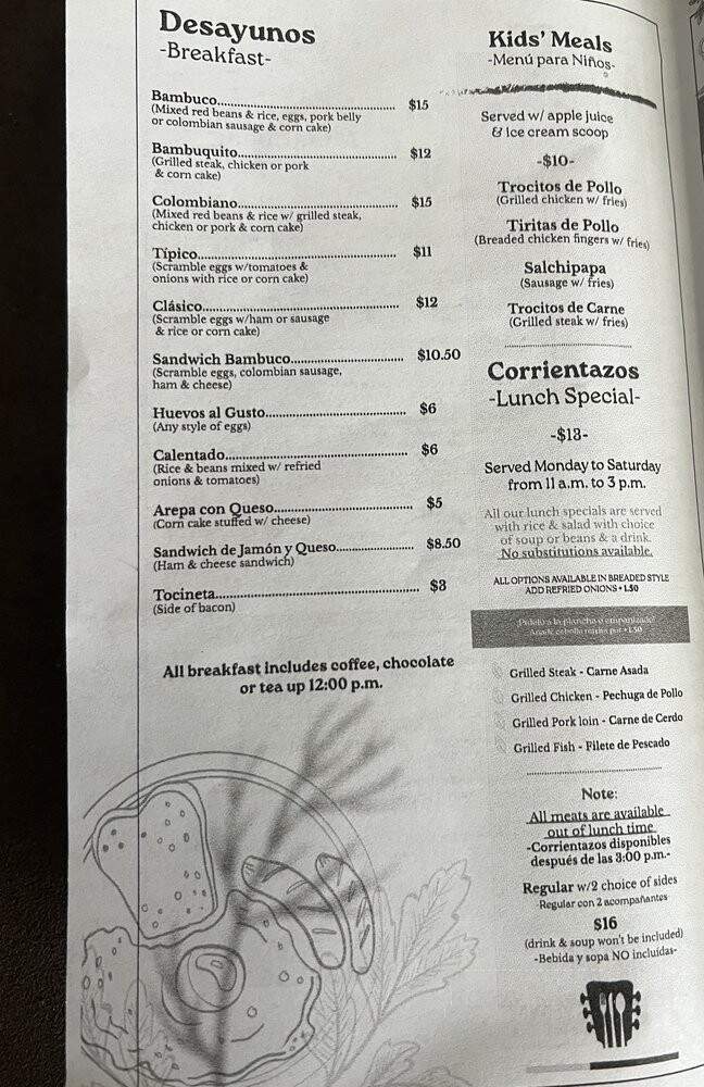 Bambuco - Middletown, NY menu_pic