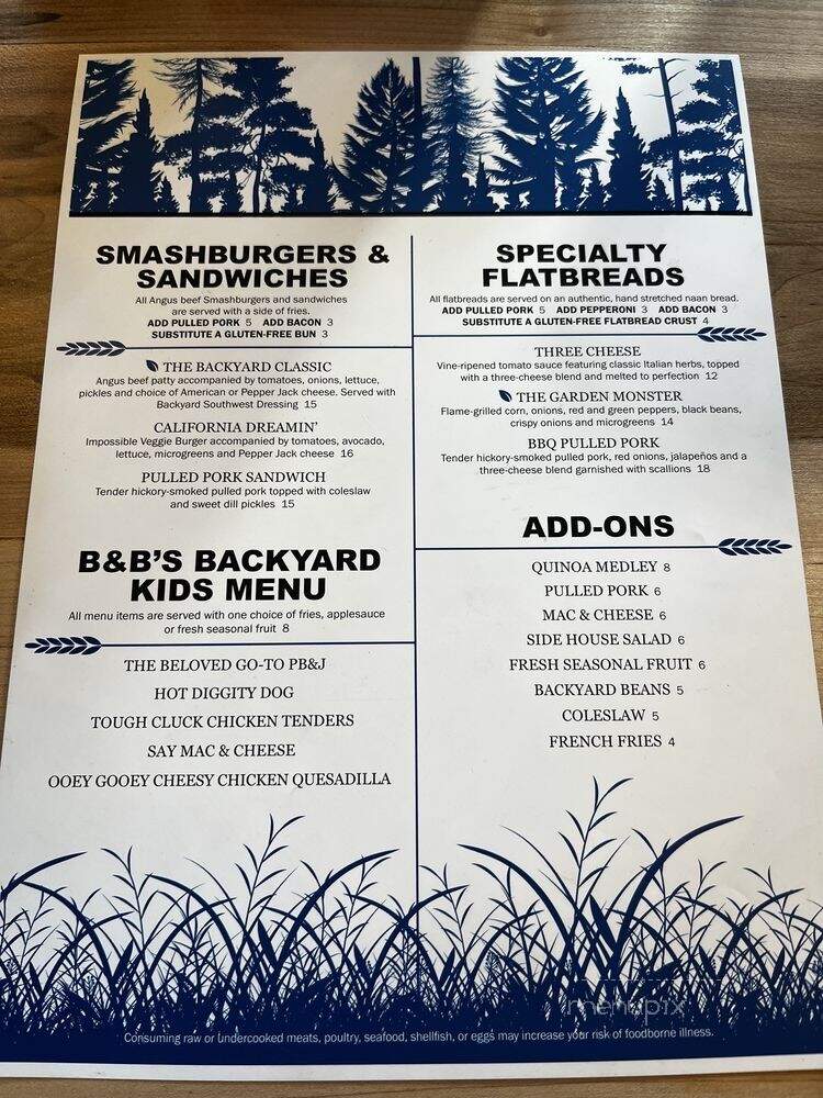 The Backyard of Kalamazoo - Kalamazoo, MI menu_pic