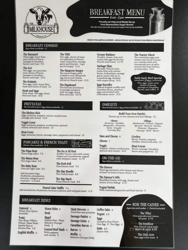 The Milkhouse - Marcellus, NY menu_pic